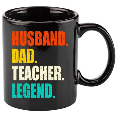 Vintage Husband Dad Teacher Legend Gift Father's Day 11oz C Handle Ceramic Mug