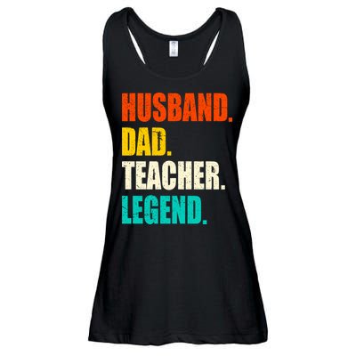 Vintage Husband Dad Teacher Legend Gift Father's Day Ladies Essential Flowy Tank