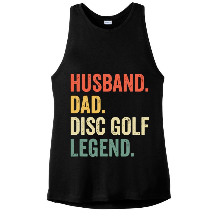 Vintage Husband Dad Disc Golf Legend Disc Golf Father Day Meaningful Gift Ladies PosiCharge Tri-Blend Wicking Tank