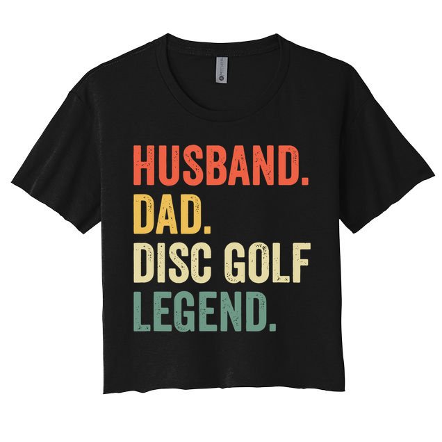 Vintage Husband Dad Disc Golf Legend Disc Golf Father Day Meaningful Gift Crop Top