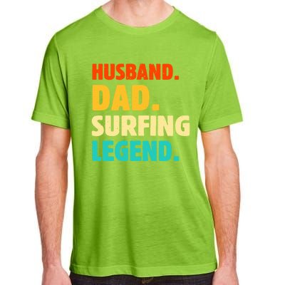 Vintage Husband Dad Surfing Legend Joke Funny FatherS Day Funny Gift Adult ChromaSoft Performance T-Shirt