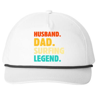 Vintage Husband Dad Surfing Legend Joke Funny FatherS Day Funny Gift Snapback Five-Panel Rope Hat