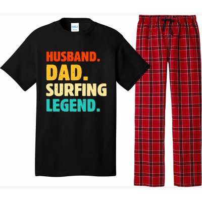 Vintage Husband Dad Surfing Legend Joke Funny FatherS Day Funny Gift Pajama Set