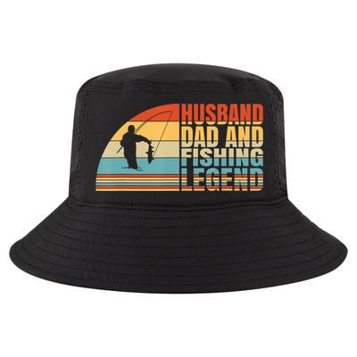 Vintage Husband Dad Fishing Legend Father's Day Gift Cool Comfort Performance Bucket Hat