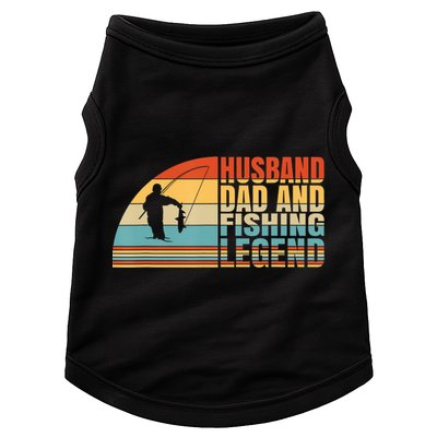 Vintage Husband Dad Fishing Legend Father's Day Gift Doggie Tank