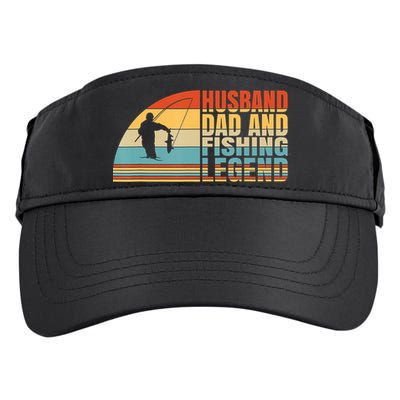 Vintage Husband Dad Fishing Legend Father's Day Gift Adult Drive Performance Visor
