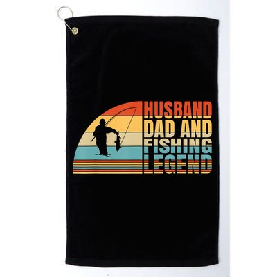 Vintage Husband Dad Fishing Legend Father's Day Gift Golf Towel