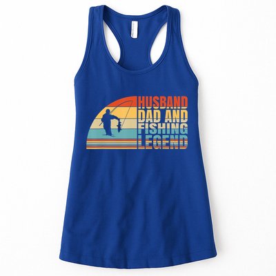 Vintage Husband Dad Fishing Legend Father's Day Gift Womens Tank Top