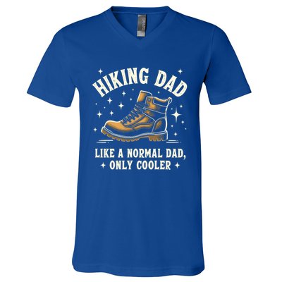 Vintage Hiking Dad Like A Normal Dad Only Cooler Meaningful Gift V-Neck T-Shirt