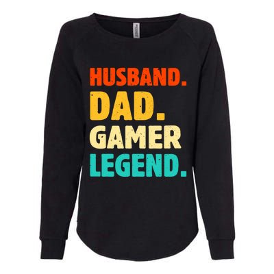 Vintage Husband Dad Gamer Legend Joke Funny FatherS Day Gift Womens California Wash Sweatshirt