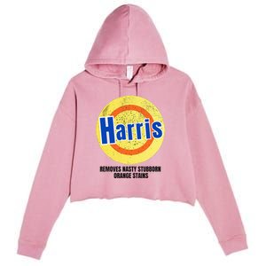 Vote Harris Democrat Antitrump 2024 Election Crop Fleece Hoodie