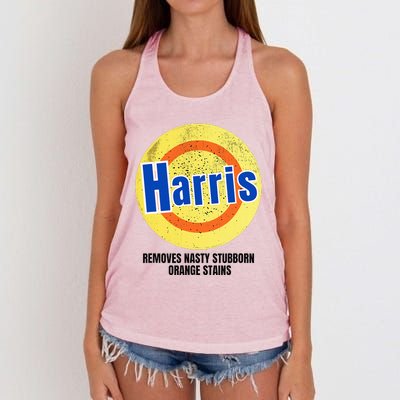 Vote Harris Democrat Antitrump 2024 Election Women's Knotted Racerback Tank