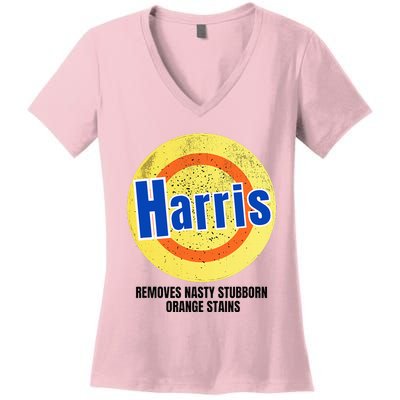 Vote Harris Democrat Antitrump 2024 Election Women's V-Neck T-Shirt