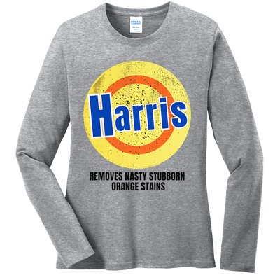 Vote Harris Democrat Antitrump 2024 Election Ladies Long Sleeve Shirt