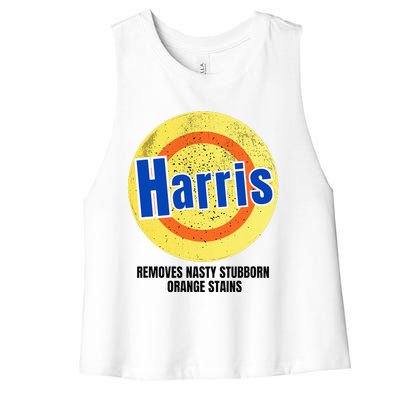 Vote Harris Democrat Antitrump 2024 Election Women's Racerback Cropped Tank