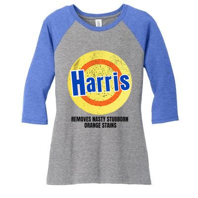 Vote Harris Democrat Antitrump 2024 Election Women's Tri-Blend 3/4-Sleeve Raglan Shirt