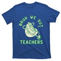 Vintage Hot Dog End Of Year Teacher Bruh We Out Teachers Gift T-Shirt