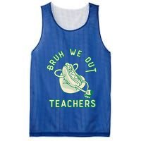 Vintage Hot Dog End Of Year Teacher Bruh We Out Teachers Gift Mesh Reversible Basketball Jersey Tank