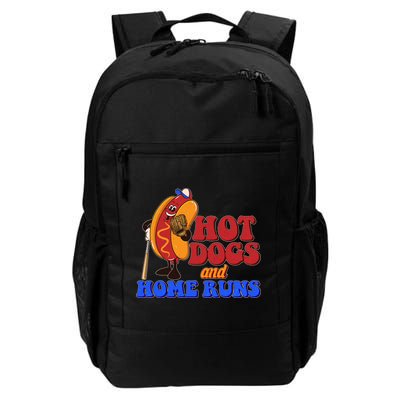 Vintage Hot Dogs And Home Runs Baseball Fan Backpack