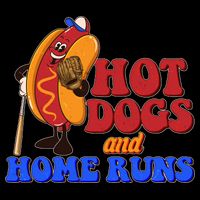 Vintage Hot Dogs And Home Runs Baseball Fan Bucket Hat
