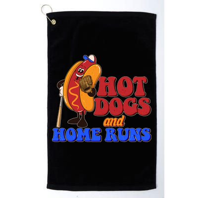 Vintage Hot Dogs And Home Runs Baseball Fan Golf Towel