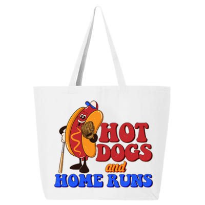 Vintage Hot Dogs And Home Runs Baseball Fan 25L Jumbo Tote