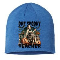 Vintage Halloween Design For Teachers Spooky Gift Sustainable Beanie