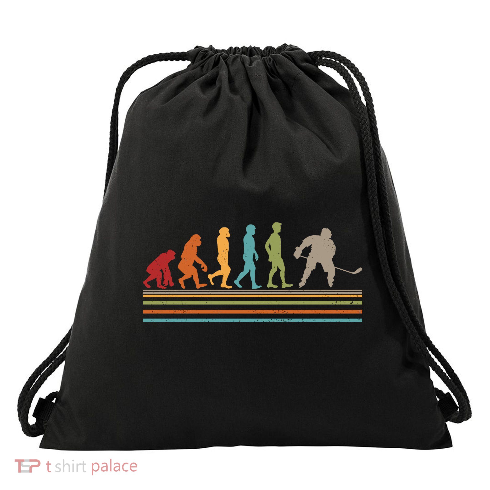 Vintage Hockey Evolution Drawstring Bag
