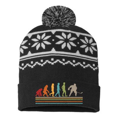 Vintage Hockey Evolution USA-Made Snowflake Beanie