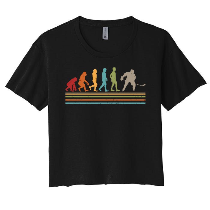 Vintage Hockey Evolution Women's Crop Top Tee