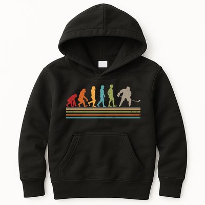 Vintage Hockey Evolution Kids Hoodie