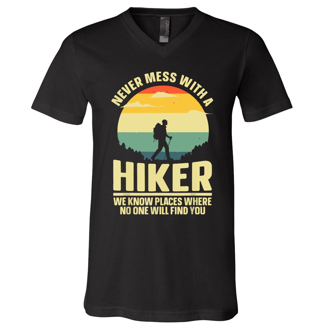 Vintage Hiking For Outdoor Hike Gear Hiker Hiking Gift V-Neck T-Shirt