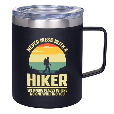Vintage Hiking For Outdoor Hike Gear Hiker Hiking Gift 12oz Stainless Steel Coffee Mug