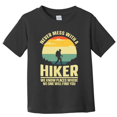 Vintage Hiking For Outdoor Hike Gear Hiker Hiking Gift Toddler T-Shirt