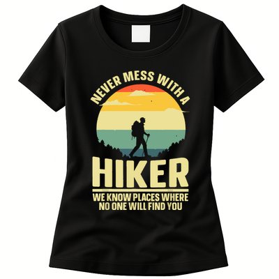 Vintage Hiking For Outdoor Hike Gear Hiker Hiking Gift Womens T-Shirt