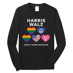 Vote Harriswalz For A United America Long Sleeve Shirt