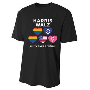 Vote Harriswalz For A United America Performance Sprint T-Shirt