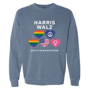 Vote Harriswalz For A United America Garment-Dyed Sweatshirt