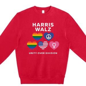 Vote Harriswalz For A United America Premium Crewneck Sweatshirt