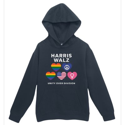 Vote Harriswalz For A United America Urban Pullover Hoodie