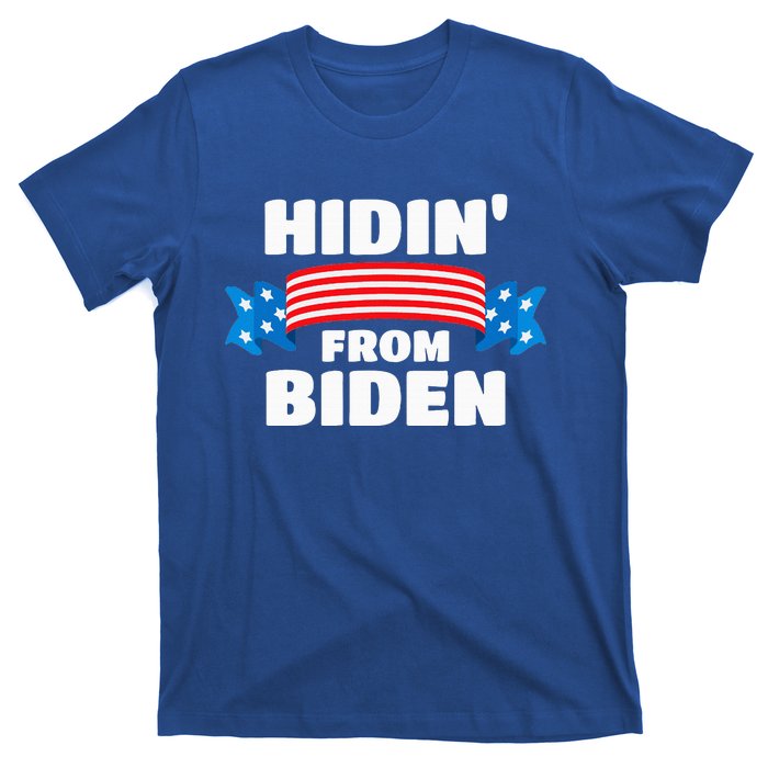 Vintage Hidin From Biden Usa Flag Joe Biden T-Shirt