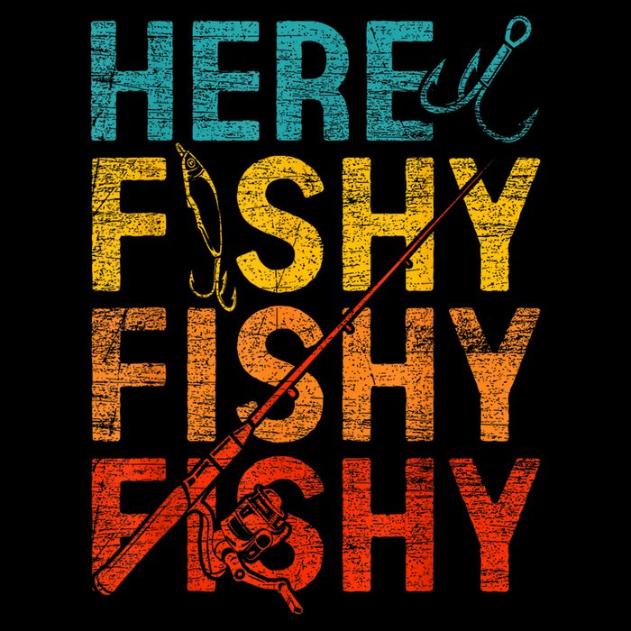 Vinatge Here Fishy Fishy Fishy Gift Impact Tech Backpack