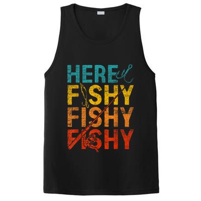 Vinatge Here Fishy Fishy Fishy Gift PosiCharge Competitor Tank