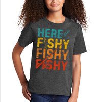 Vinatge Here Fishy Fishy Fishy Gift Kids T-Shirt