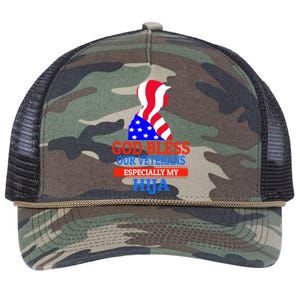 Veteran Hija For Proud Dad Mom Father Or Mother Gift Retro Rope Trucker Hat Cap