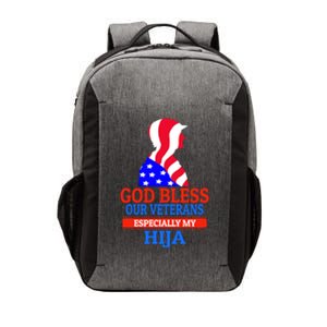 Veteran Hija For Proud Dad Mom Father Or Mother Gift Vector Backpack