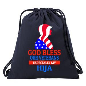 Veteran Hija For Proud Dad Mom Father Or Mother Gift Drawstring Bag