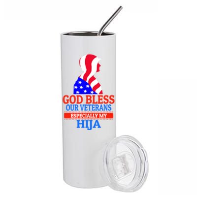 Veteran Hija For Proud Dad Mom Father Or Mother Gift Stainless Steel Tumbler