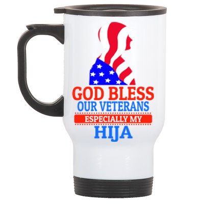 Veteran Hija For Proud Dad Mom Father Or Mother Gift Stainless Steel Travel Mug