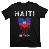 Vintage Haiti Flag Day Haitians Flag Pride Gifts Celebration T-Shirt